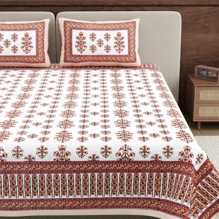 Super King Size Double Bedsheet with 2 Pillow Covers