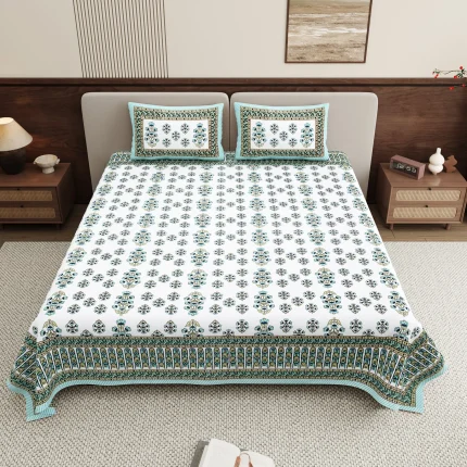 Super King Size Double Bedsheet with 2 Pillow Covers