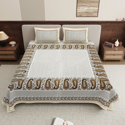 Super King Size Double Bedsheet with 2 Pillow Covers