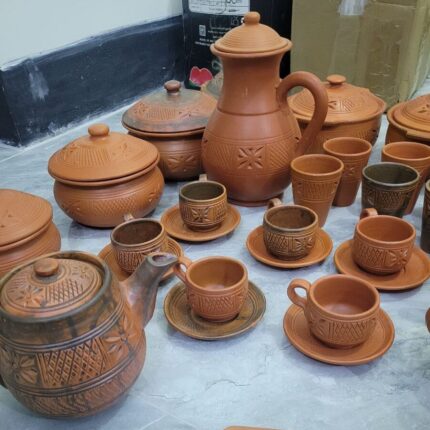 Clay Kettle And Cup