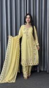Indian Silk Full Body Embroidered 3pes